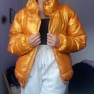 Zara Gold Puffer Jacket